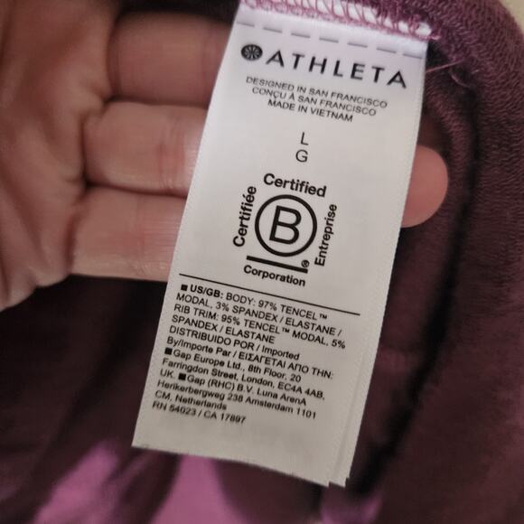Athleta Maroon Pranayama Long Open Cardigan Pockets Size Large - Picture 6 of 7